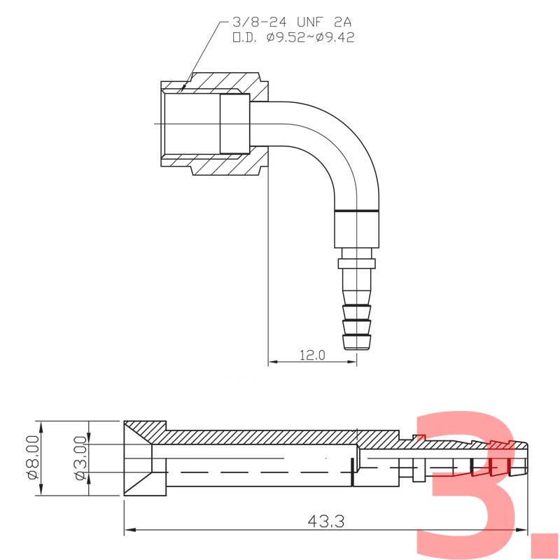 Stellen Sie Ihren eigenen geflochtenen AN3 bremsschlauch (Rostfrei)