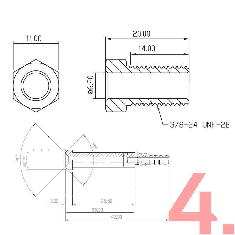 Stellen Sie Ihren eigenen geflochtenen AN3 bremsschlauch (Rostfrei)