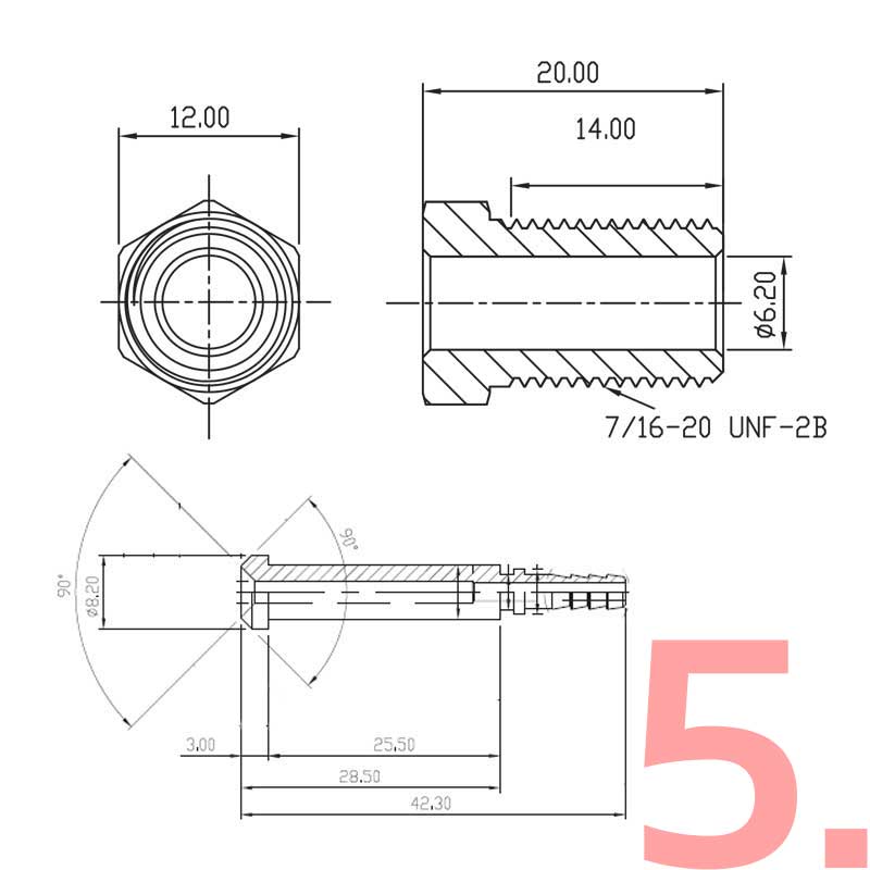 Stellen Sie Ihren eigenen geflochtenen AN3 bremsschlauch (Rostfrei)