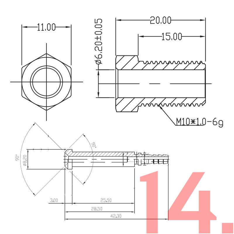 Stellen Sie Ihren eigenen geflochtenen AN3 bremsschlauch (Rostfrei)