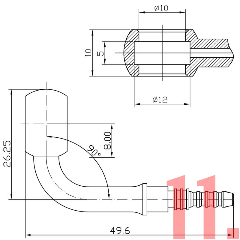 Stellen Sie Ihren eigenen geflochtenen AN3 bremsschlauch (Rostfrei)