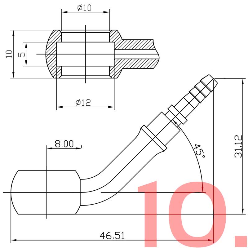 Stellen Sie Ihren eigenen geflochtenen AN3 bremsschlauch (Rostfrei)
