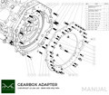 PMC Getriebeadapter GM Chevrolet V8 LS - BMW M50 S50 M52 S52 M54 - 240mm / 9.45"