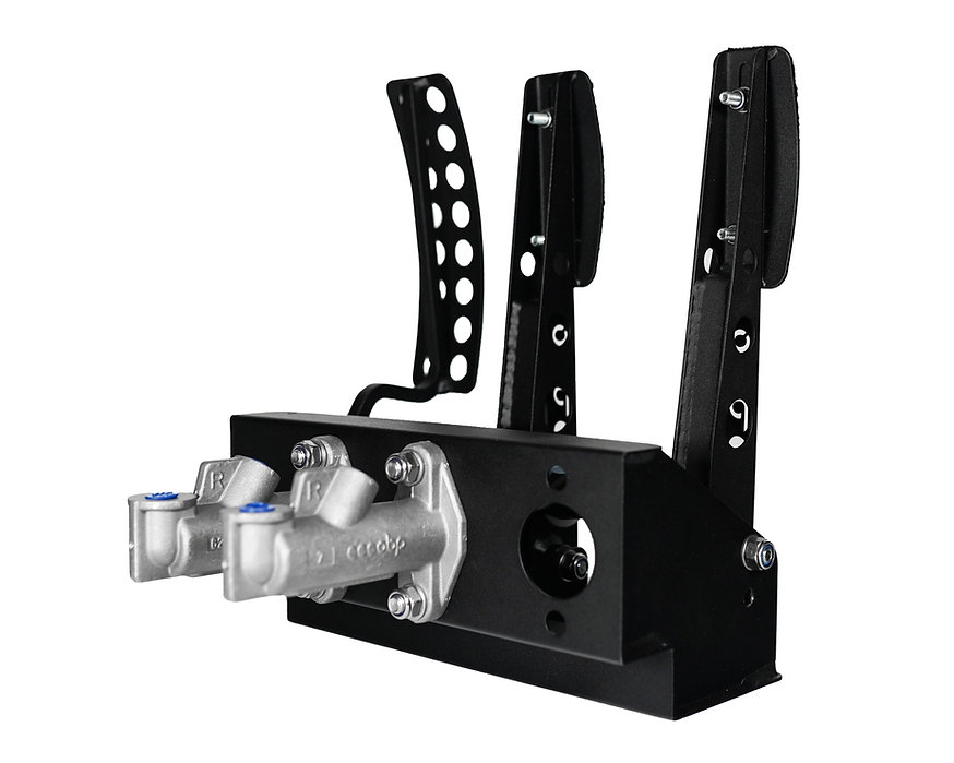 OBP Bodenmontierte Pedalbox 3 Pedale 2x Hauptzylinder (Kabelkupplung)