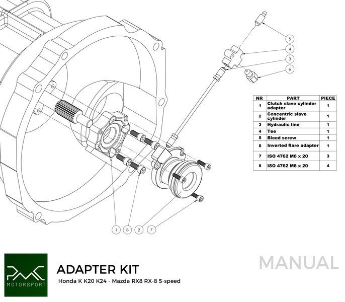 Stage 1 Honda K K20 K24 - Mazda RX-8 5-speed - 240mm / 9.45"