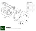 PMC Getriebeadapter Honda K K20 K24 - BMW ZF 8HP70 N57 N57N  / ZF 8HP50 B58