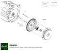 PMC Getriebeadapter Honda K K20 K24 - BMW ZF 8HP70 N57 N57N  / ZF 8HP50 B58