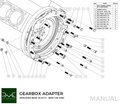 PMC Getriebeadapter Mercedes-Benz M113 - BMW M57N HGU HGK / N54 - 184mm / 7.25" (P)
