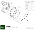 PMC Getriebeadapter Nissan SR - BMW M57N2 HGD JGA - 240mm / 9.45"