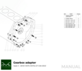 PMC Getriebeadapter Saab H - BMW M57N HGU HGK - 240mm / 9.45"