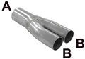 Y-pipe 89x76 Rostfrei