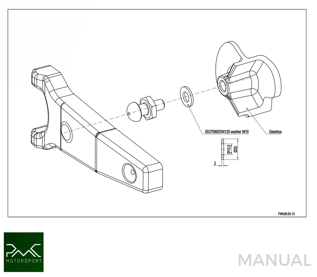 PMC Getriebeadapter Toyota UZ - Mazda RX-8 - 240mm / 9.45"