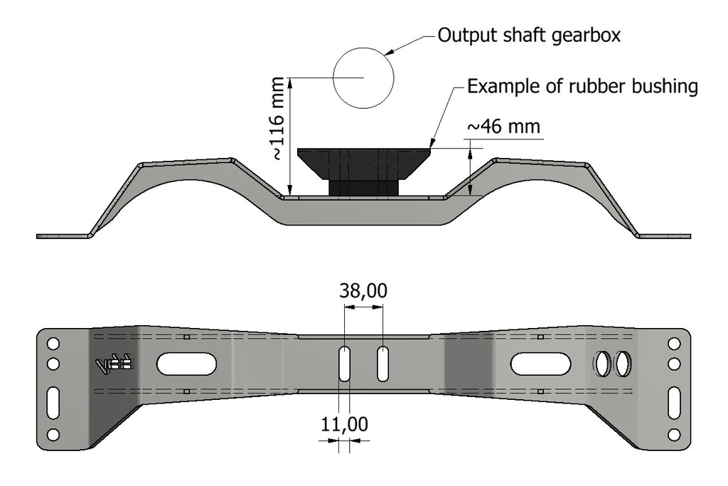 Getriebehalterung GM T5/T56/4L60 - Volvo 240
