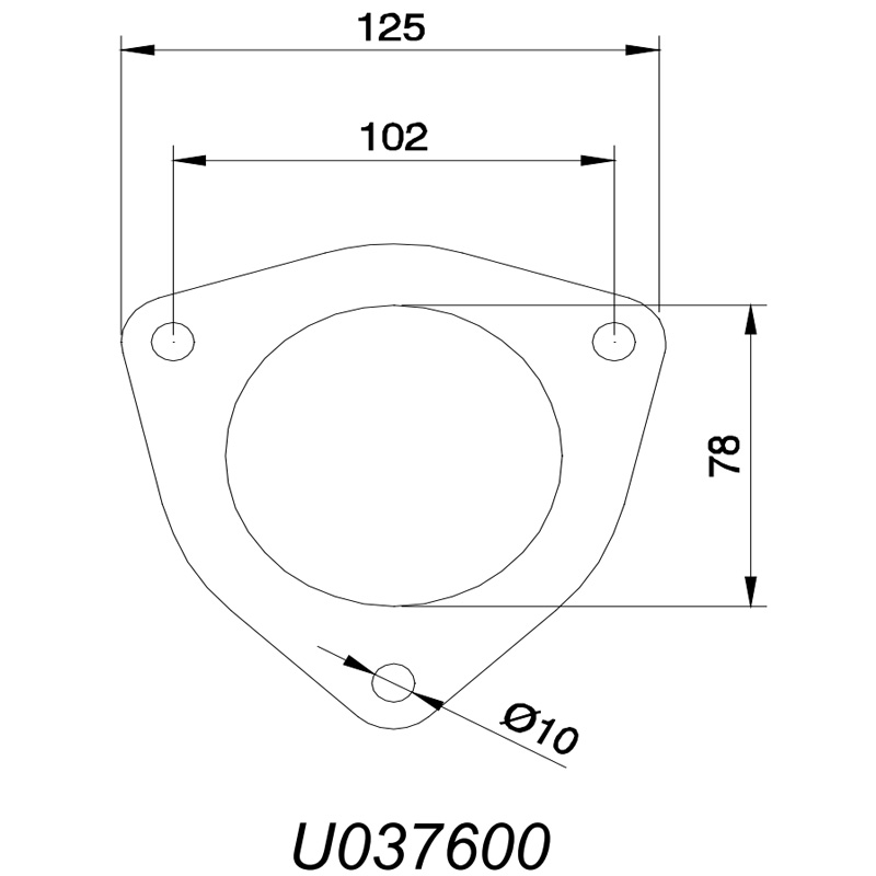 Rohrflansch 3 Zoll (76 mm)