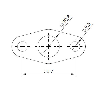 Schweißöl Return Turbo Flansch CC 51mm Stahl