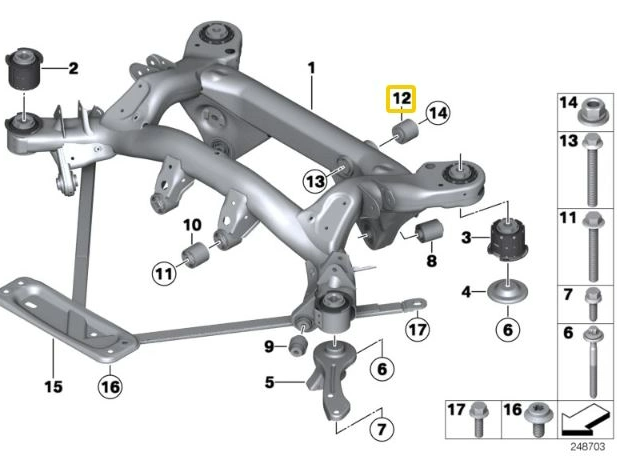 IRP Differential buchse Aluminium BMW E8X, E9X M1, M3