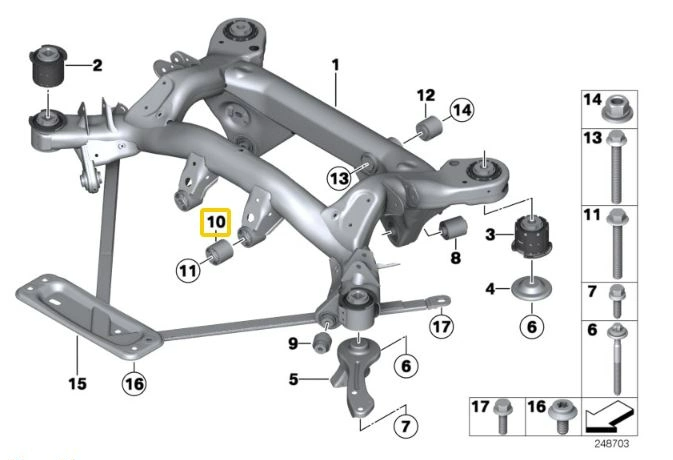 IRP Differential buchse Aluminium BMW E46 M3