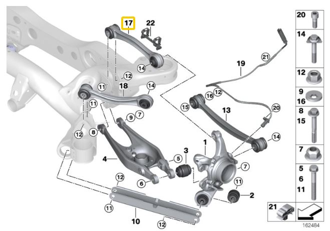 IRP Einstellbare Querlenker Rückseite BMW E8x, E9x (Ver. 1)