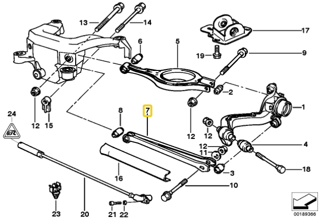 IRP Sturzarme Unten, Hinten Aluminium BMW E36, E46 (Ver.2)
