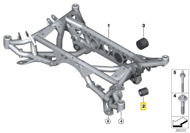 IRP Hinterer Subframe Buchsen Aluminium BMW E8x, E9x, F87 M2, F80 M3, F82 M4