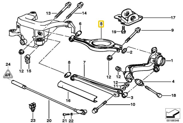 IRP Sturzarme Oberer, Hinten (Stahl) BMW E36 (Ver2)