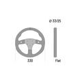 Sparco R330B Lenkrad Leder, mit Knöpfen