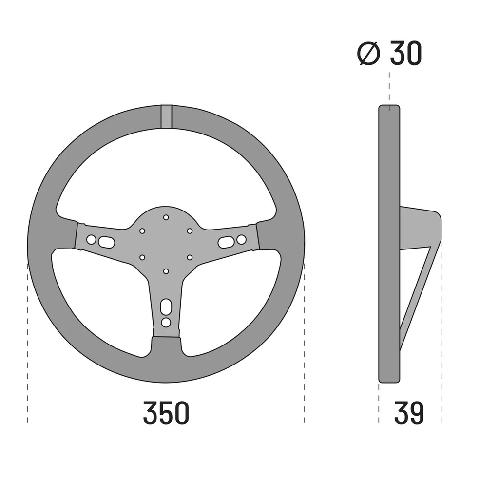 Sparco 350 Lenkrad Leder - Targa