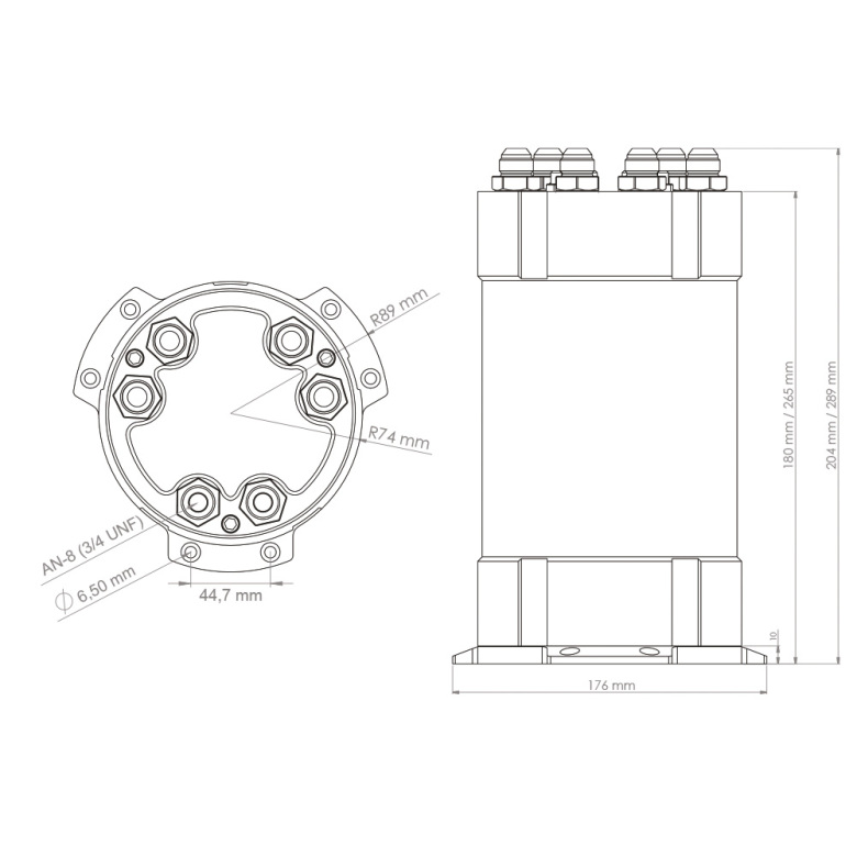 NUKE Kraftstoff Catch Tank 3.0L - 3 externe Pumpen