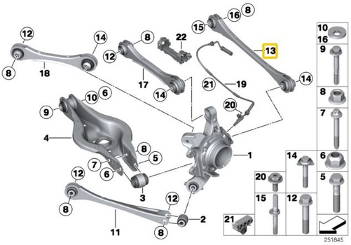 IRP verstellbare Zehenstütze hinten BMW F2x, F3x