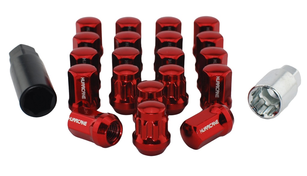 Radmutternsatz Stahl Rot M12x1,5 (32mm)