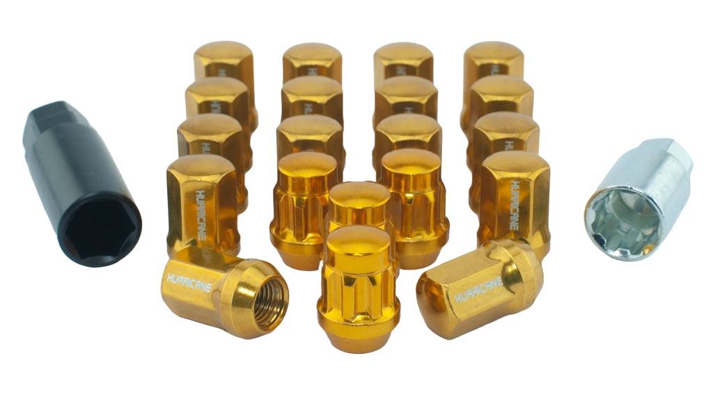 Radmutternsatz Stahl Gold M12x1,5 (32mm)