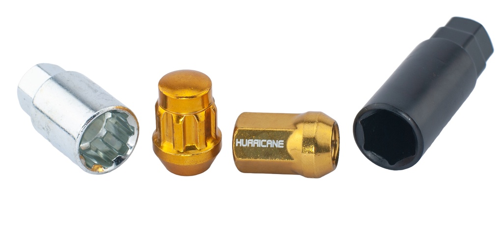 Radmutternsatz Stahl Gold M12x1,5 (32mm)