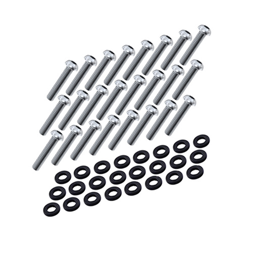 24 Schrauben und Nylon-Unterlegscheiben für CFC-Einheitsflansch, 1/4-28 UNF x 1