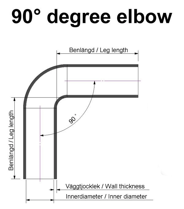 Silikonschlauch 90 Grad 2" (51mm)