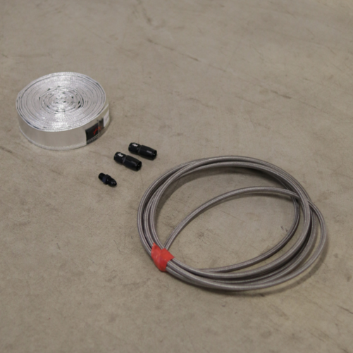 Holset Öl im Kit Turbo 2 x gerader Anschluss AN4 + Alu-Hitzeschutz