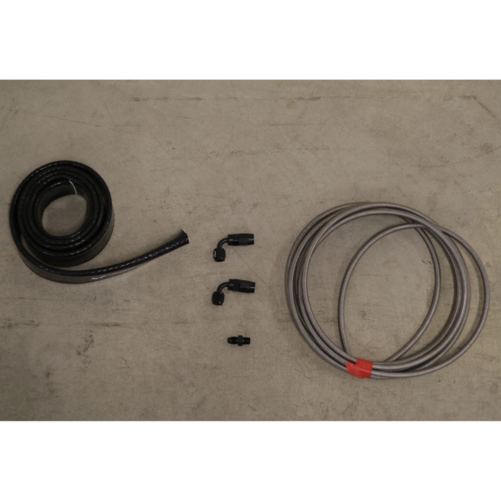 Garret Oil im Kit Turbo 2 x 90 Grad AN4 + Silikon-Hitzeschutzstrumpf