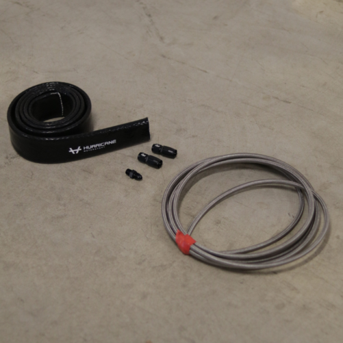 Holset Oil im Kit Turbo 2 x gerade AN4 + Silikon-Hitzeschutzstrumpf