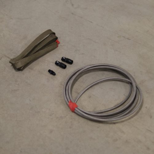 Holset Oil im Kit Turbo 2 x Straight AN4 + Hitzeschutzsocke
