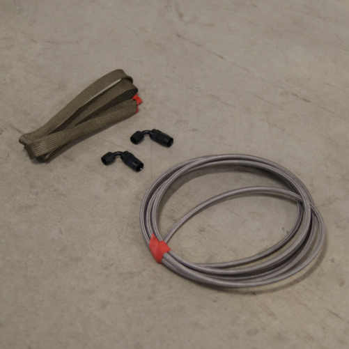 Öl im Kit Turbo 2 x 90 Grad AN4 + Hitzeschutzsocke