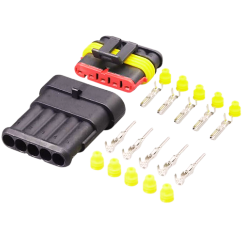 Stecker 5-Pin-Superseal Männlich + Weiblich