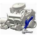 Davies Craig Chevrolet Big Block Elektrischer Wasserpumpenadapter kit (Blauer Schlauch)