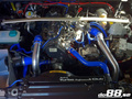 Volvo 7/940 Turbo Zentralverbindungsrohrsatz, blaue Schläuche, 3''-Drosselklappengehäuse