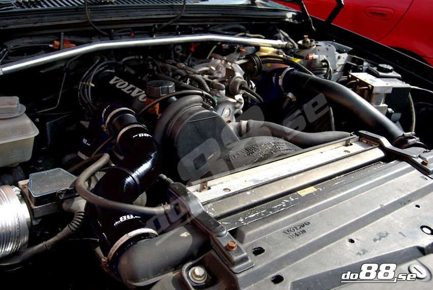 Volvo 700/900 Turbo (ohne Klimaanlage) Druckschläuche Schwarz