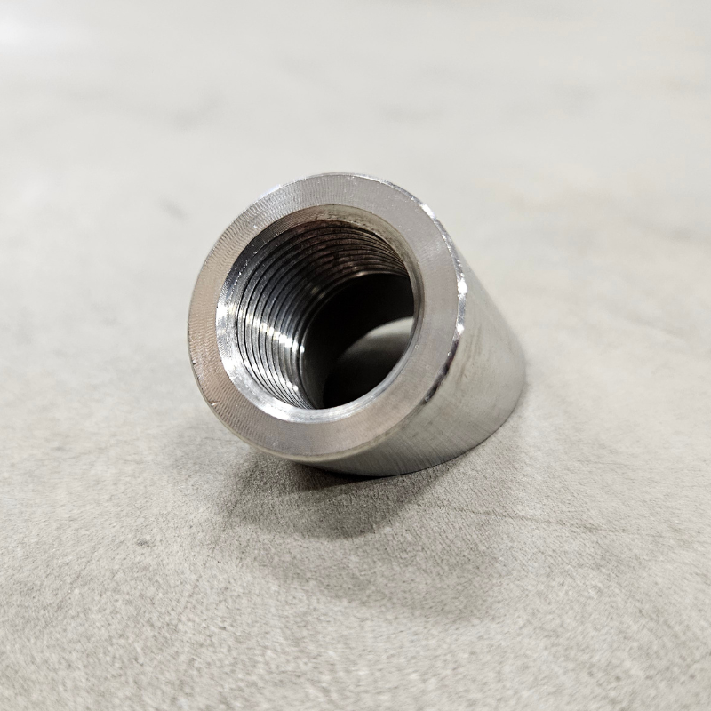 Gebogene Lambdamutter M18x1,5 Edelstahl (45°)