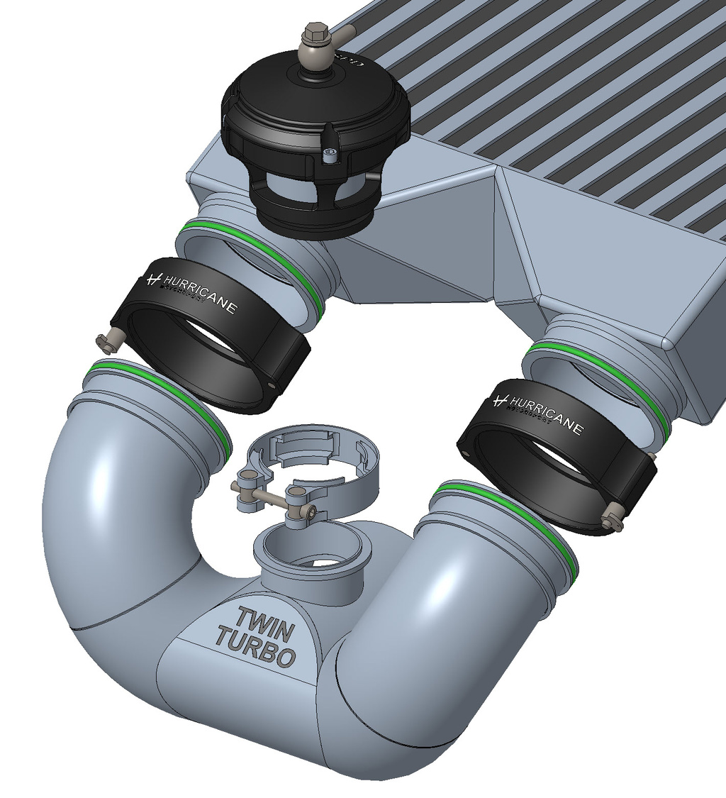 V-Band Aluminium 3" - axial bewegung