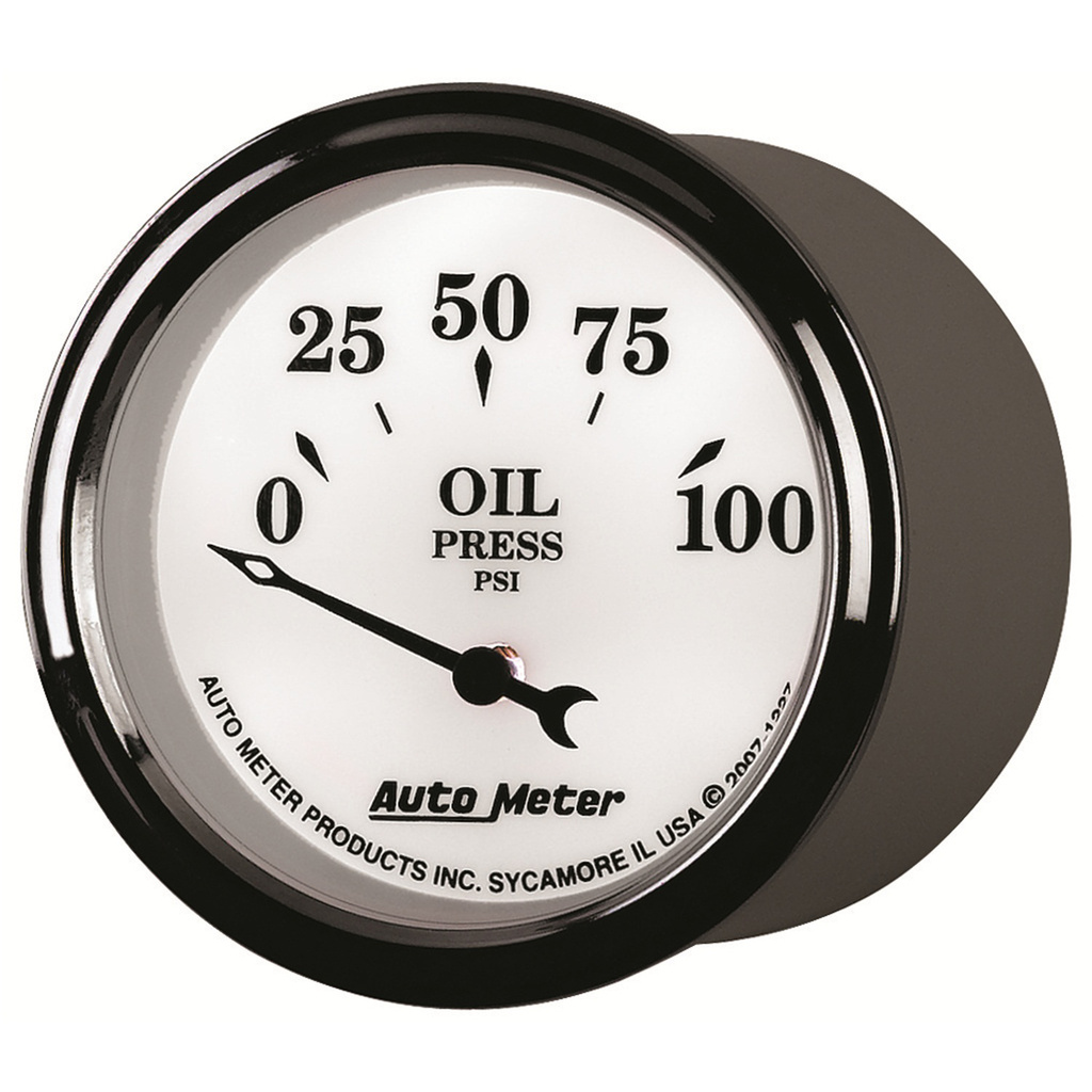 2-1/16" Öldruck, 0-100 Psi, Old-Tyme White Ii