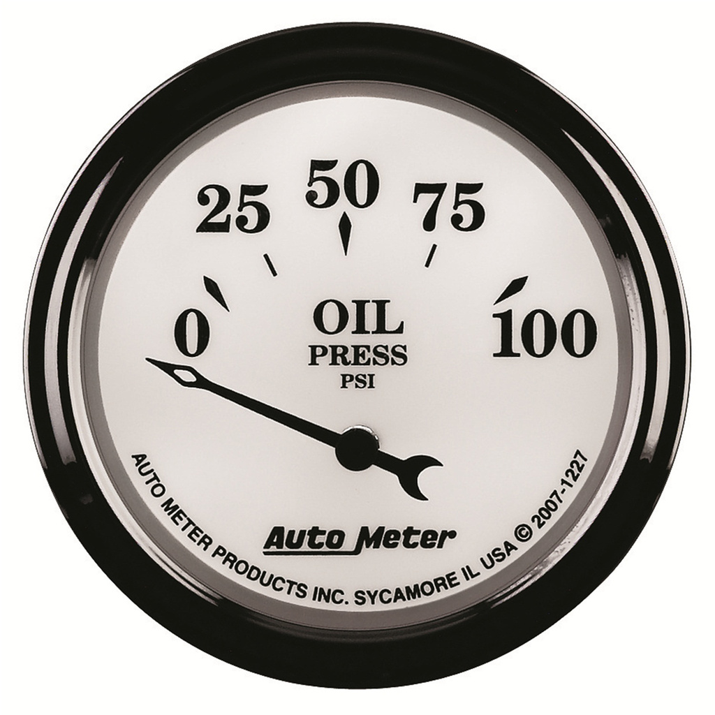 2-1/16" Öldruck, 0-100 Psi, Old-Tyme White Ii
