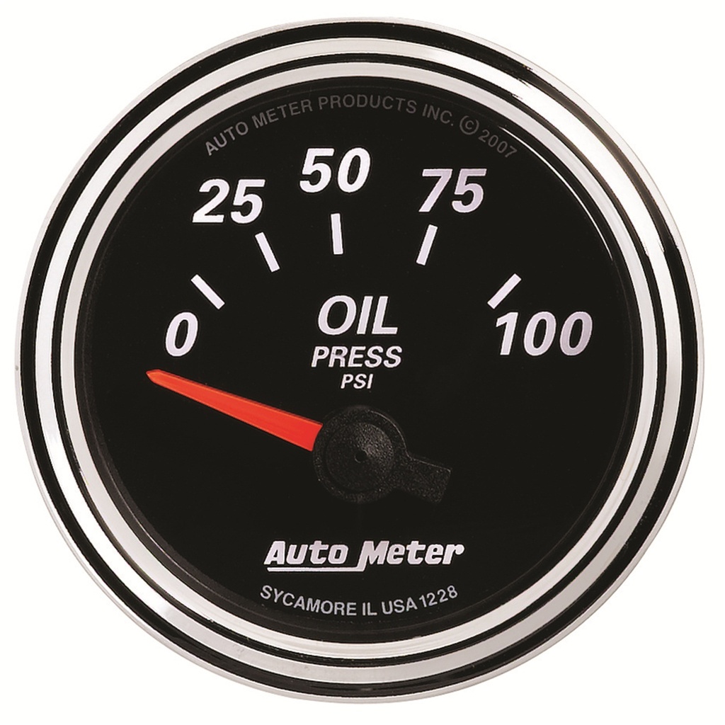 2-1/16" Öldruck, 0-100 Psi, Designer Black Ii
