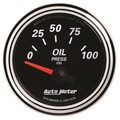 2-1/16" Öldruck, 0-100 Psi, Designer Black Ii