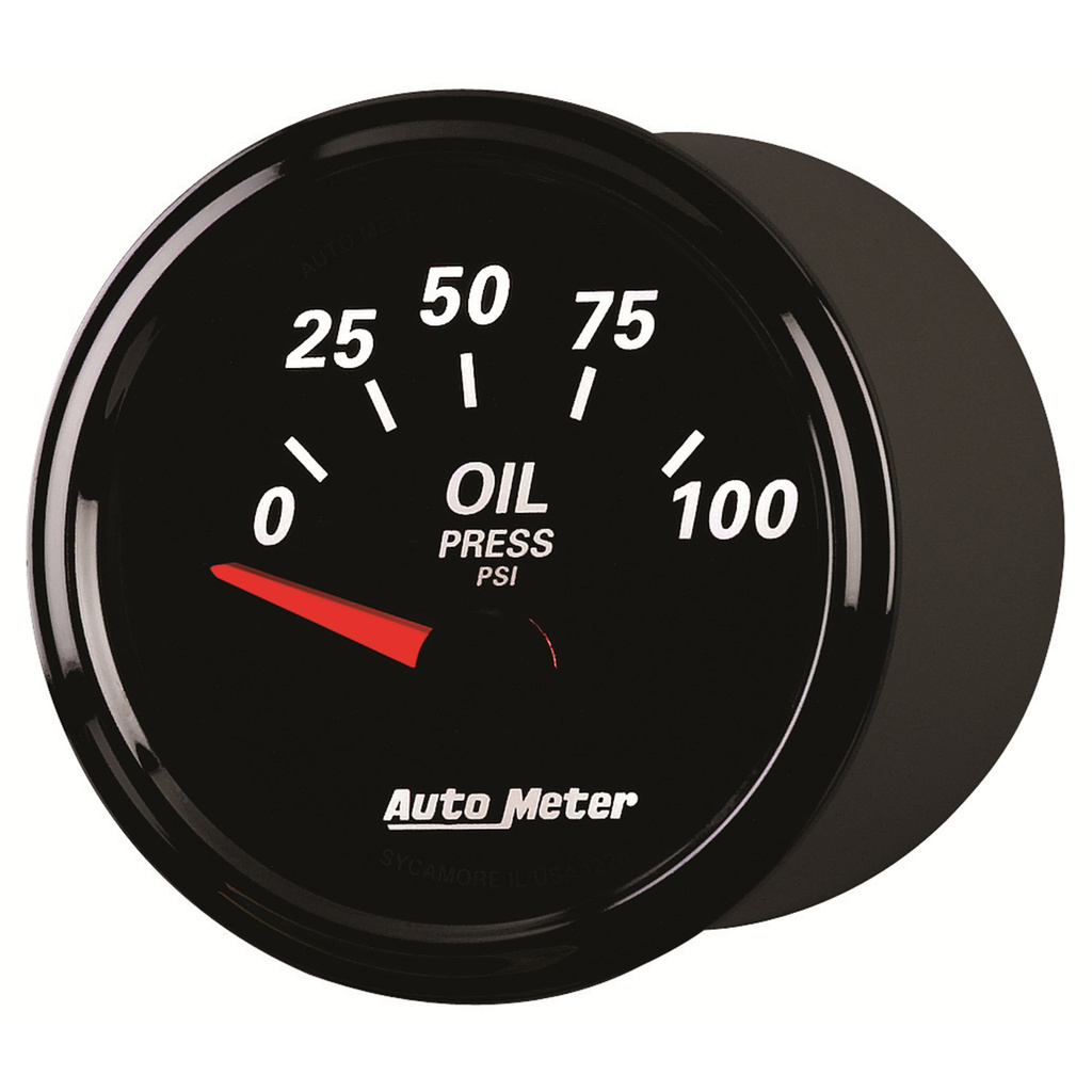 2-1/16" Öldruck, 0-100 Psi, Designer Black Ii